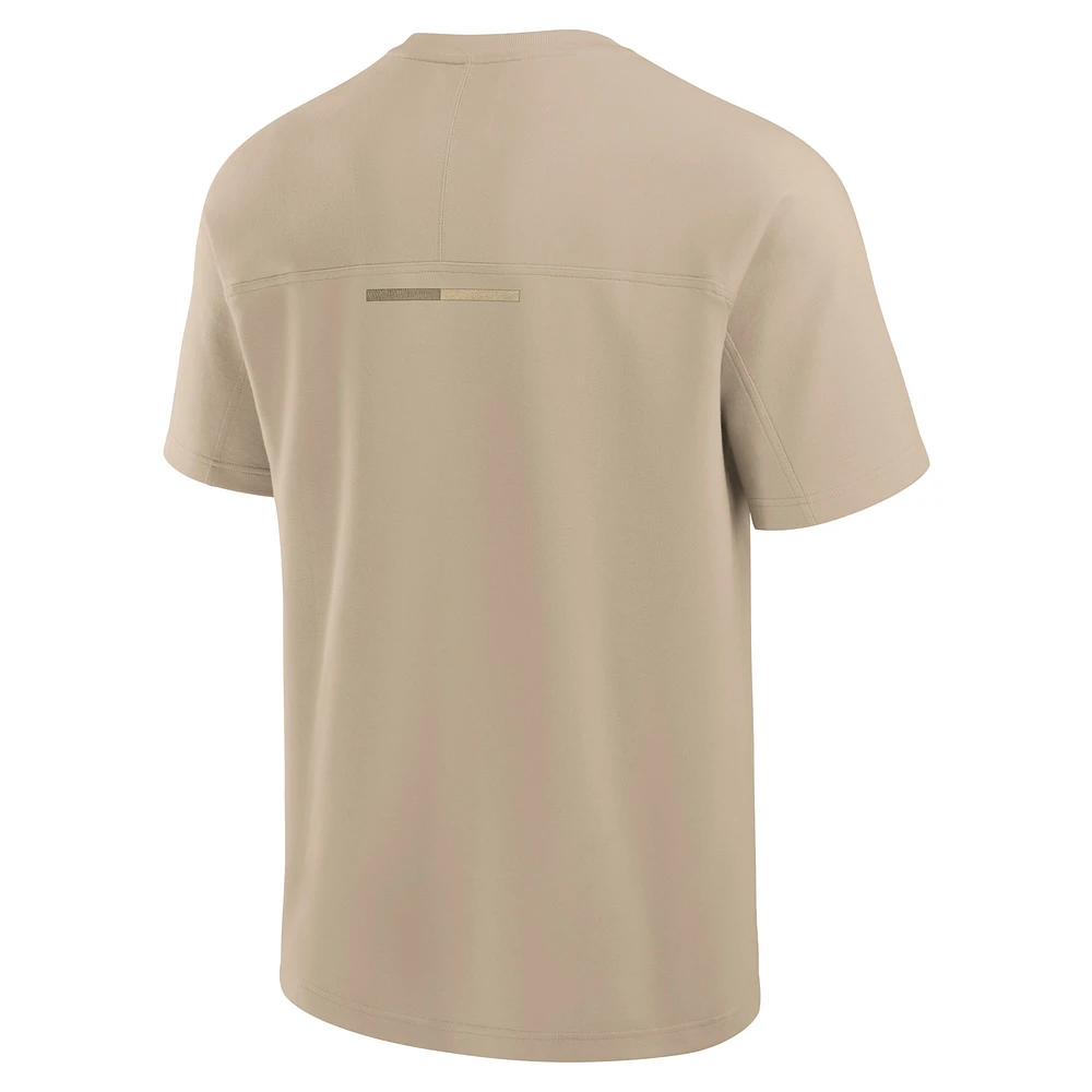 Unisex Fanatics Khaki Minnesota Vikings Elements Heavyweight Tri-Blend T-Shirt