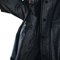 Unisex The Wild Collective Navy Minnesota Vikings International Collection designed by Leah and Chelsea Full-Snap Denim Jacket