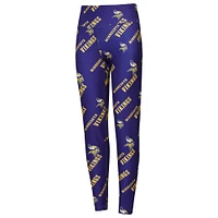 Women's Concepts Sport Purple Minnesota Vikings Breakthrough Allover Print Knit Sleep Leggings