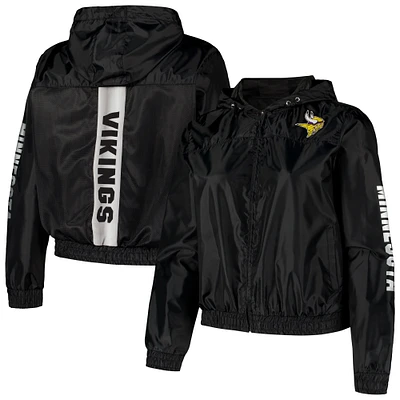 Veste noire entièrement zippée Fanatics pour femmes des Vikings du Minnesota