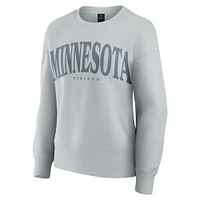 Women's Fanatics  Gray Minnesota Vikings Elements Pullover Sweatshirt
