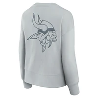 Women's Fanatics  Gray Minnesota Vikings Elements Pullover Sweatshirt
