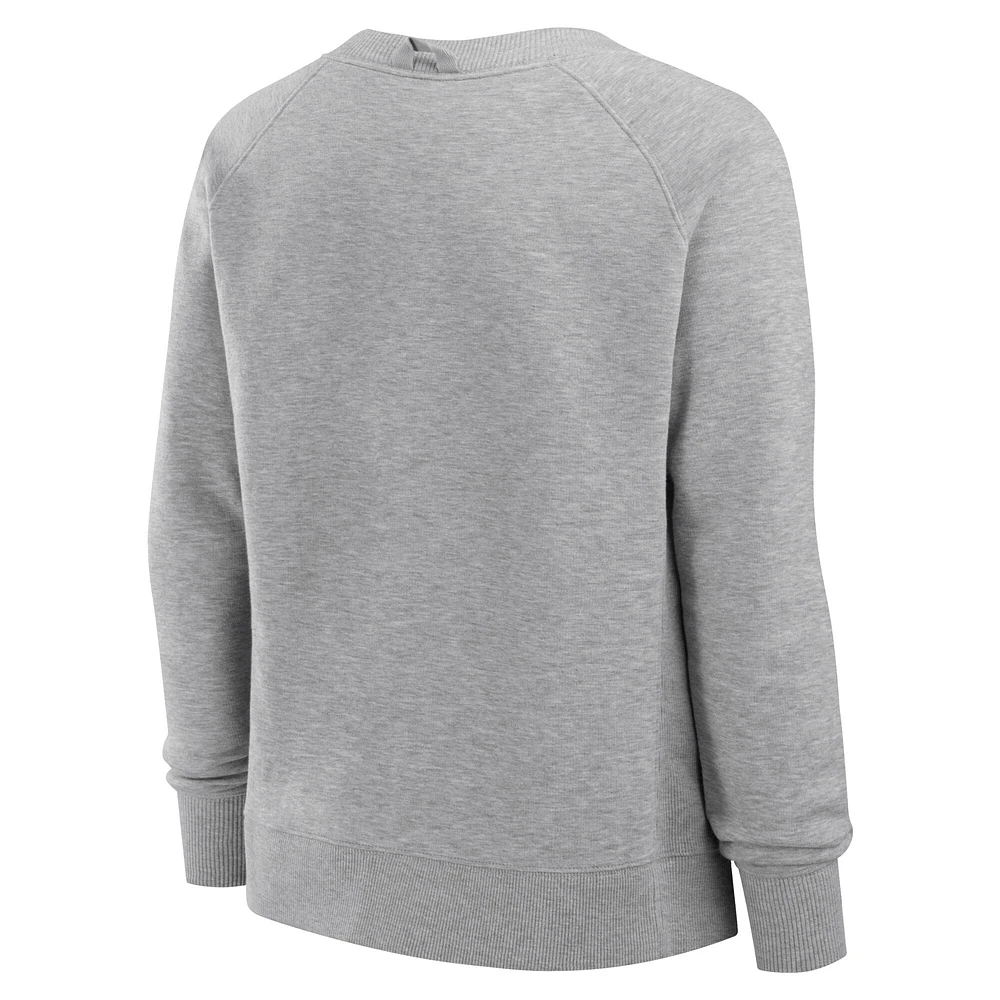Sweat-shirt en polaire Hit Hard pour femme Fanatics Heather Grey Minnesota Vikings