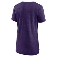 T-shirt à trois mélanges Fanatics Heather Purple Minnesota Vikings pour femmes, notre passe-temps