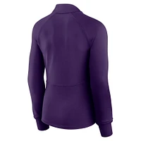 Women's Fanatics  Purple Minnesota Vikings Elements Raglan Quarter-Zip Jacket