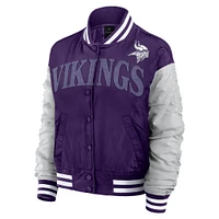 Women's Fanatics  Purple Minnesota Vikings Elements Wave Full-Snap Jacket