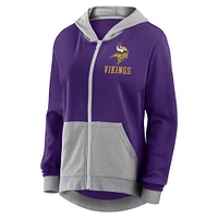 Women's Fanatics  Purple Minnesota Vikings Hit It Full-Zip Hoodie