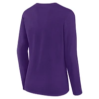 Women's Fanatics Purple Minnesota Vikings Long Sleeve Scoop Neck T-Shirt