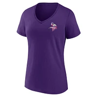 Women's Fanatics Purple Minnesota Vikings Mother's Day #1 Mom V-Neck T-Shirt