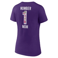 Women's Fanatics Purple Minnesota Vikings Mother's Day #1 Mom V-Neck T-Shirt