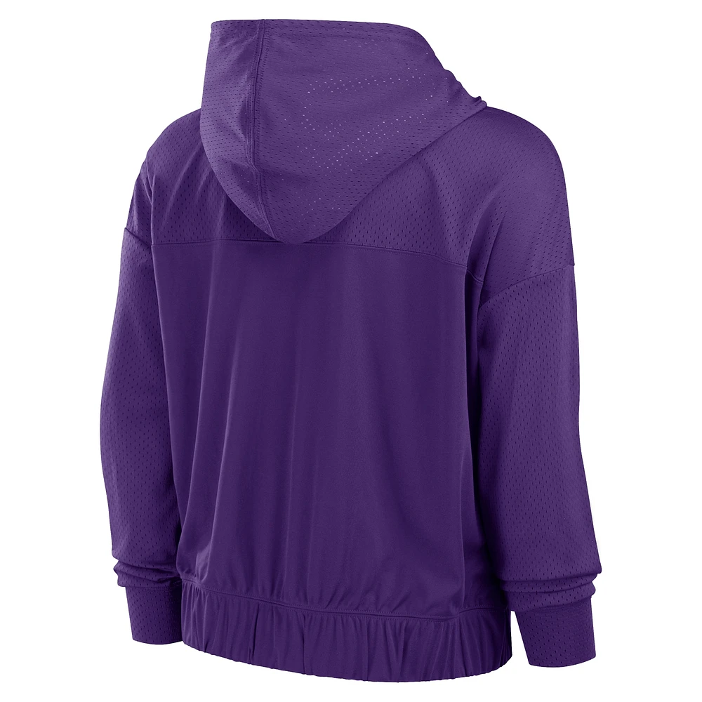 Women's Fanatics Purple Minnesota Vikings Script Lock Full-Zip Hoodie