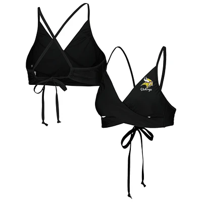 Haut de bikini noir G-III 4Her par Carl Banks pour femmes du Temple la renommée des Vikings Minnesota