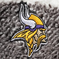 Women's G-III 4Her by Carl Banks Black Minnesota Vikings Sherpa Plaid Quarter-Zip Jacket