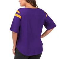 Women's G-III 4Her by Carl Banks Purple Minnesota Vikings Plus Linebacker T-Shirt