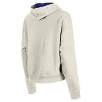Women's New Era Cream Minnesota Vikings 3rd Down Historic Pullover Hoodie