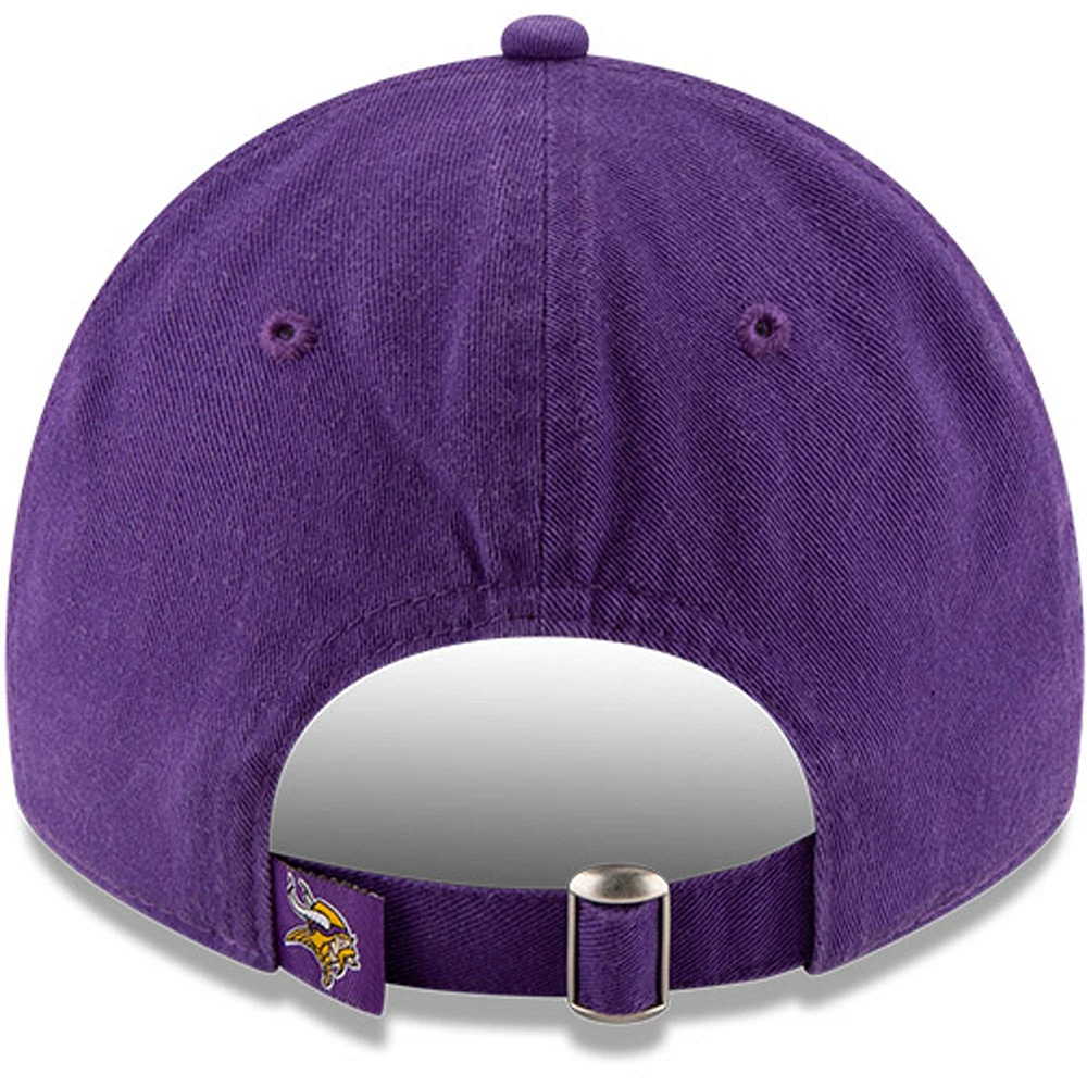 Women's New Era Purple Minnesota Vikings Core Classic Primary 9TWENTY Adjustable Hat