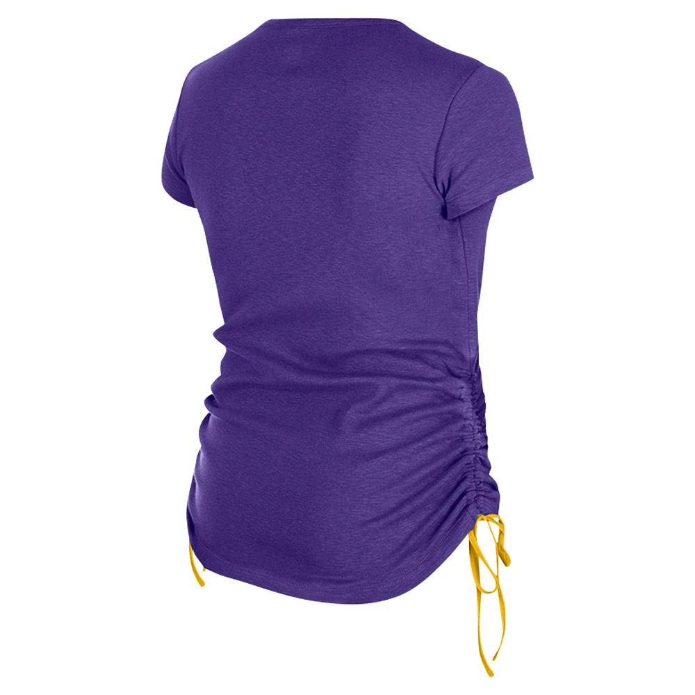 Women's New Era Purple Minnesota Vikings Ruched Side T-Shirt