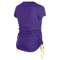 Women's New Era Purple Minnesota Vikings Ruched Side T-Shirt