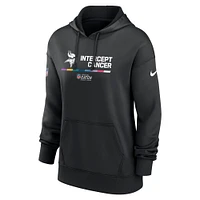 Women's Nike Black Minnesota Vikings 2022 NFL Crucial Catch - Therma Performance Pullover Hoodie