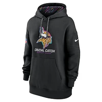 Women's Nike  Black Minnesota Vikings 2024 NFL Crucial Catch Club Pullover Hoodie
