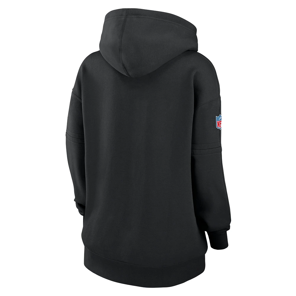 Women's Nike  Black Minnesota Vikings 2024 NFL Crucial Catch Club Pullover Hoodie