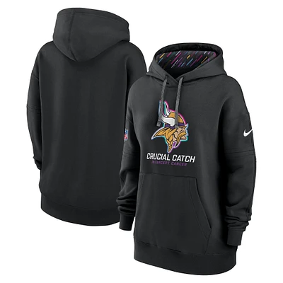 Sweat à capuche Nike noir Minnesota Vikings 2024 NFL Crucial Catch Club pour femme