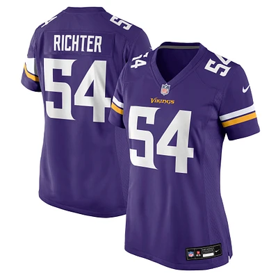 Maillot Nike Bo Richter violet pour femme des Vikings du Minnesota