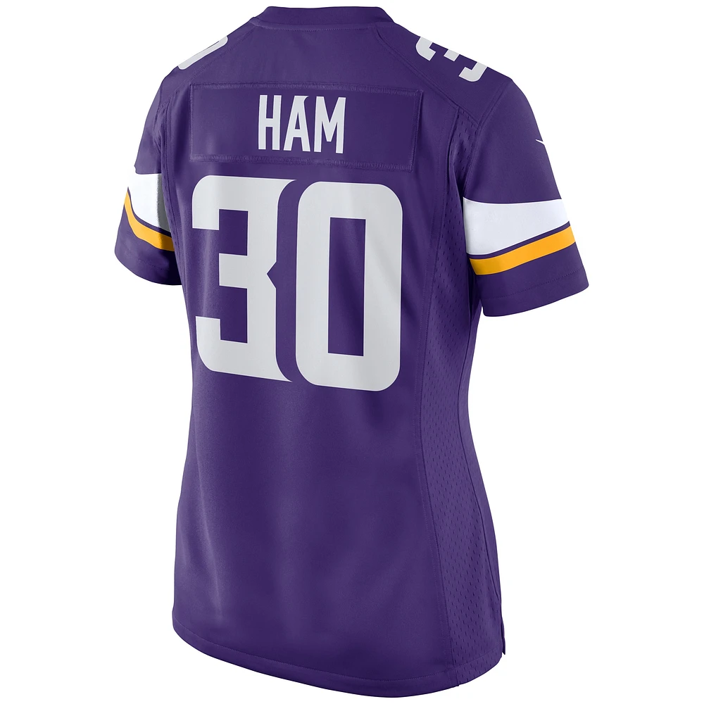 Women's Nike C.J. Ham Purple Minnesota Vikings Game Jersey