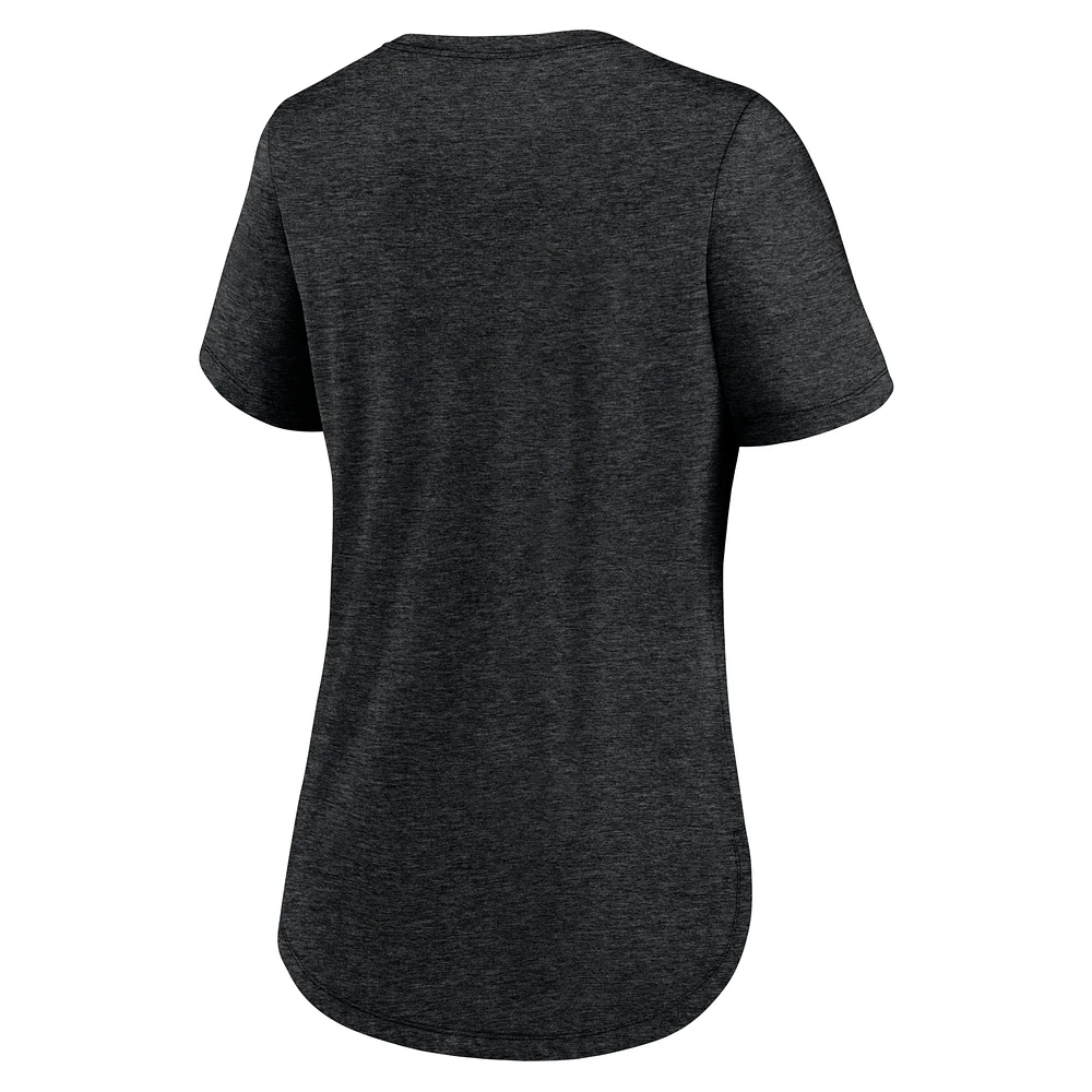 Women's Nike Heather Black Minnesota Vikings Local Fashion Tri-Blend T-Shirt