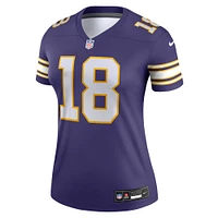 Women's Nike Justin Jefferson  Purple Minnesota Vikings Alternate Legend Player Performance Top
