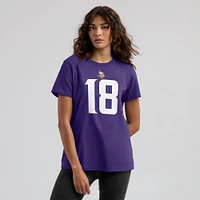 Women's Nike Justin Jefferson Purple Minnesota Vikings Name & Number T-Shirt