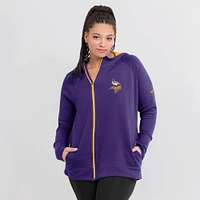 Women's Nike  Purple Minnesota Vikings Asymmetrical Raglan Full-Zip Hoodie
