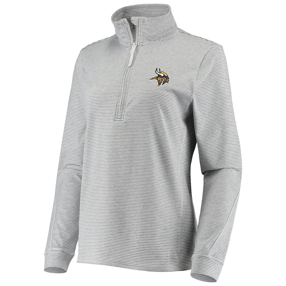 Vineyard Vines Heather Grey Minnesota Vikings Sankaty Shep Half-Zip Pullover pour femme