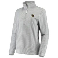 Vineyard Vines Heather Grey Minnesota Vikings Sankaty Shep Half-Zip Pullover pour femme