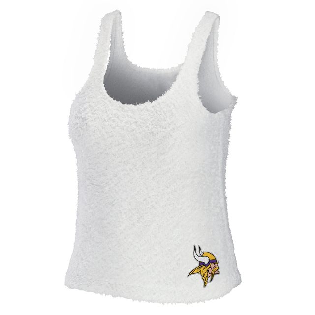 WEAR by Erin Andrews Crème Minnesota Vikings Ensemble débardeur et pantalon confortable à encolure dégagée grande taille pour femmes