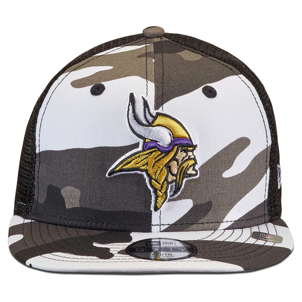 Casquette Snapback 9FIFTY Snapback pour jeunes Minnesota Vikings camouflage/noir
