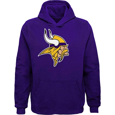 Sweat à capuche violet avec logo de l'équipe des Vikings du Minnesota pour jeunes