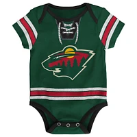 Infant Green Minnesota Wild Hockey Jersey Bodysuit