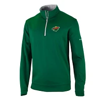 Men's Columbia Green Minnesota Wild Wickham Hills Omni-Wick Quarter-Zip Jacket