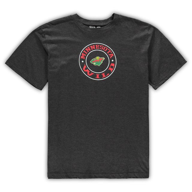 Ensemble de nuit pour homme Concepts Sport noir/anthracite chiné Minnesota Wild Big & Tall T-shirt et short