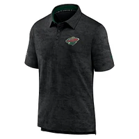 Men's Fanatics Black Minnesota Wild Authentic Pro Rink Polo