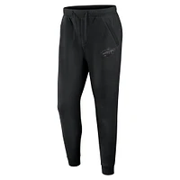 Men's Fanatics  Black Minnesota Wild Authentic Pro Road Fleece Sweatpants