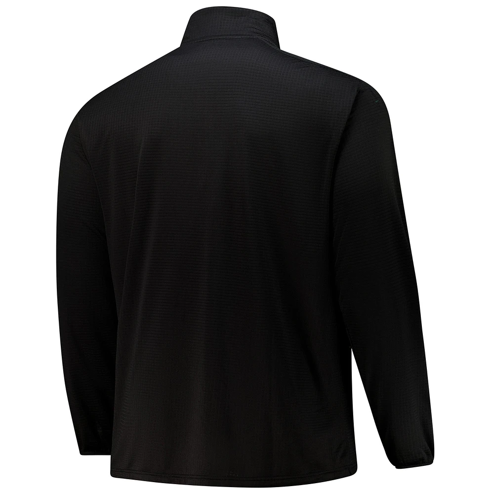 Haut à glissière quart de tour Authentic Pro Fanatics noir Minnesota Wild Big & Tall pour homme