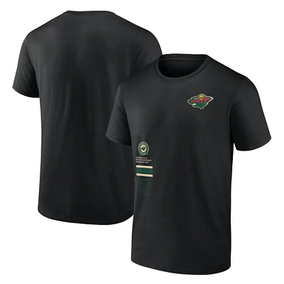 T-shirt noir Minnesota Wild Represent Fanatics pour hommes