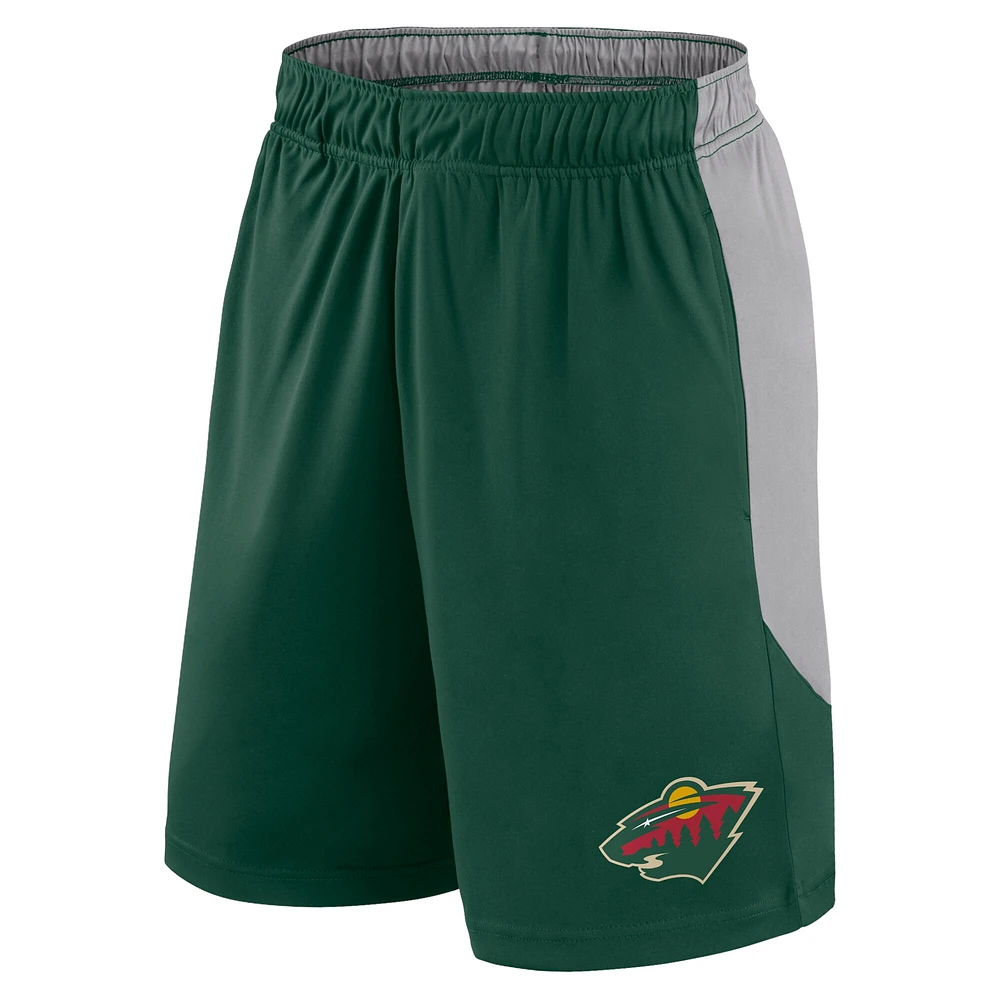 Men's Fanatics Green Minnesota Wild Go Hard Shorts