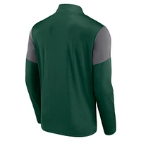 Haut zippé quart de tour avec logo vert du Minnesota Wild Fanatics pour hommes
