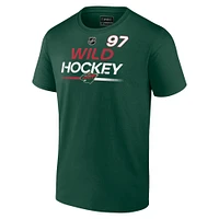 Men's Fanatics Kirill Kaprizov Green Minnesota Wild Authentic Pro Prime Name & Number T-Shirt