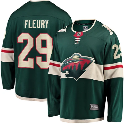 Fanatics pour hommes Marc-André Fleury Vert Minnesota Wild Home Breakaway Player Maillot