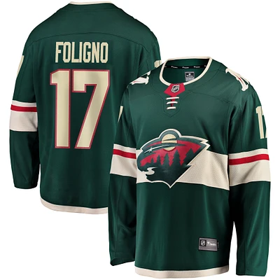 Maillot Fanatics Marcus Foligno vert Minnesota Wild Breakaway pour hommes
