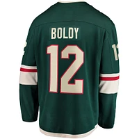 Men's Fanatics Matthew Boldy Green Minnesota Wild Home Breakaway Player Jersey
